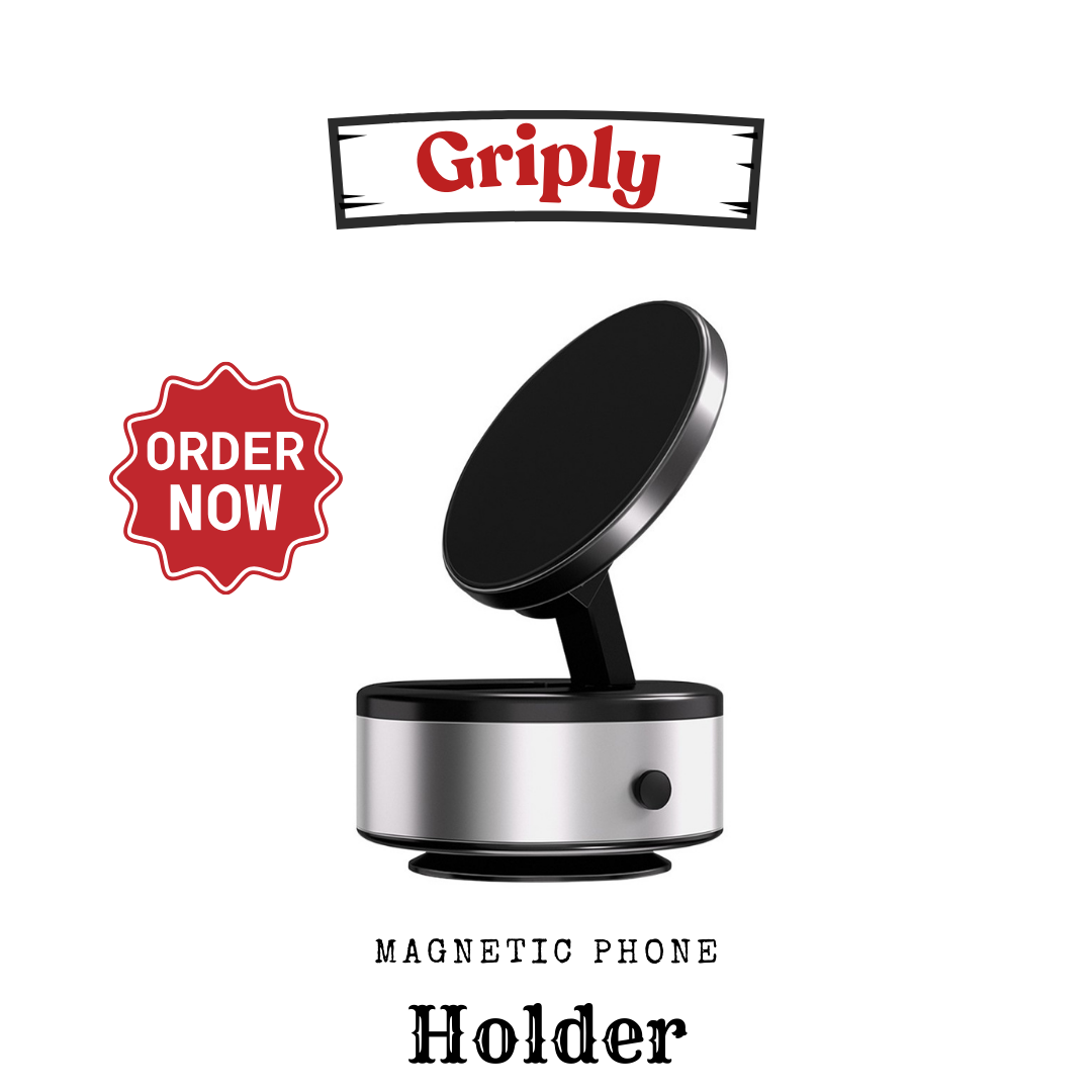 Griply: Magnetic phone holder